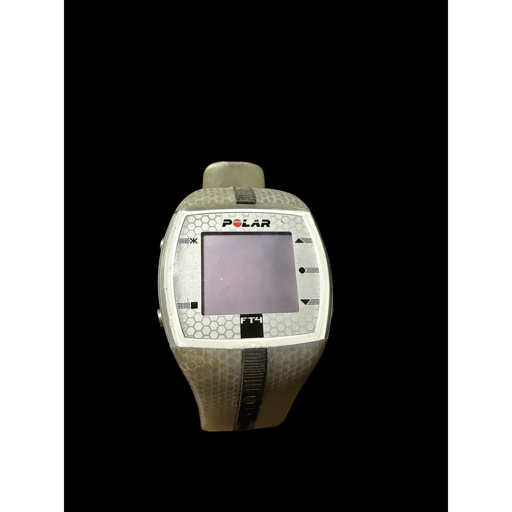 Polar FT4 Heart Rate Monitor Watch Fitness Tracker White Silver Black Running